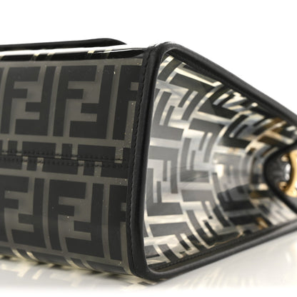 TPU FF Vitello Century Plexiglass Small Runaway Shopper Tote Black