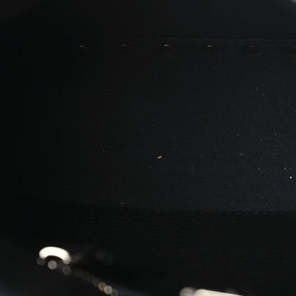 Pebbled Calfskin Mini Rockstud Flip-Lock Messenger Bag Black
