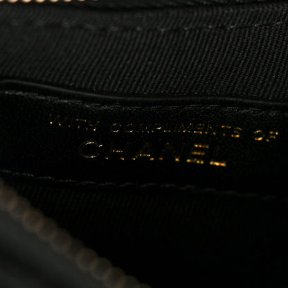 Velvet Crystal Quilted Chain Hobo Black