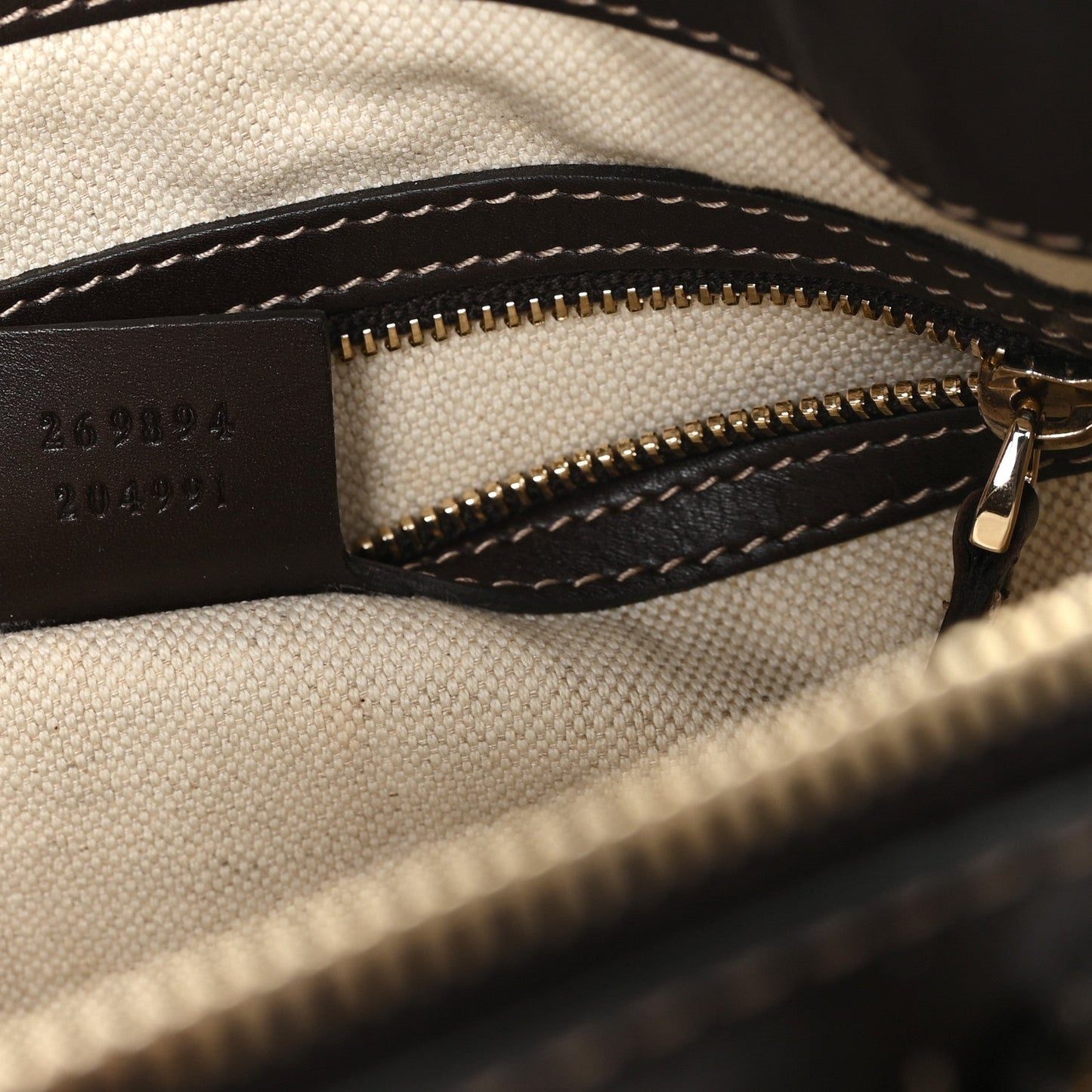 Monogram Web Mayfair Top Handle Satchel Dark Brown