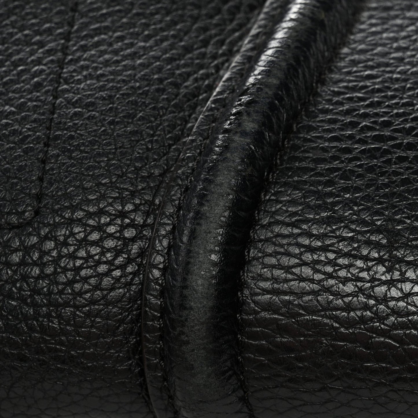 Drummed Calfskin Mini Luggage Black