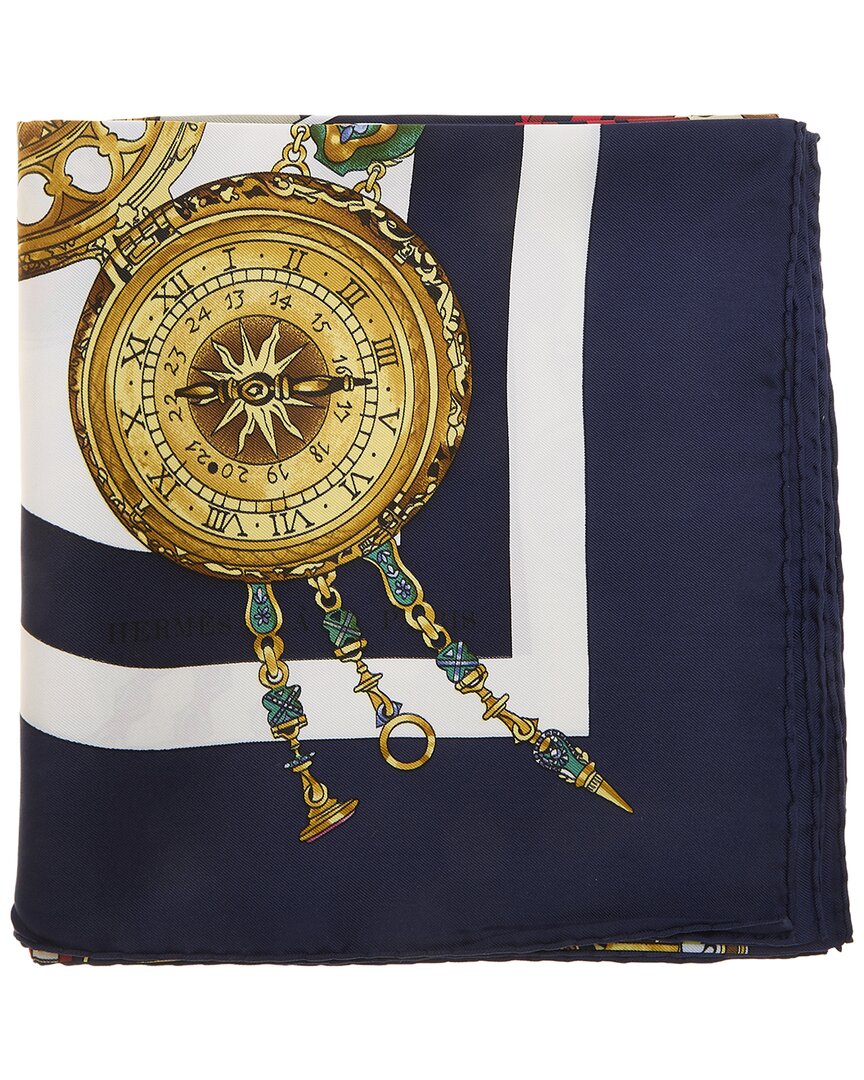 Hermès Parmi Les Fleurs Je Compte Les Heures Loïc Dubigeon Silk Scarf (