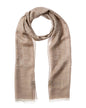 Gucci Logo Small Jacquard Wool & Silk-Blend Scarf, Beige