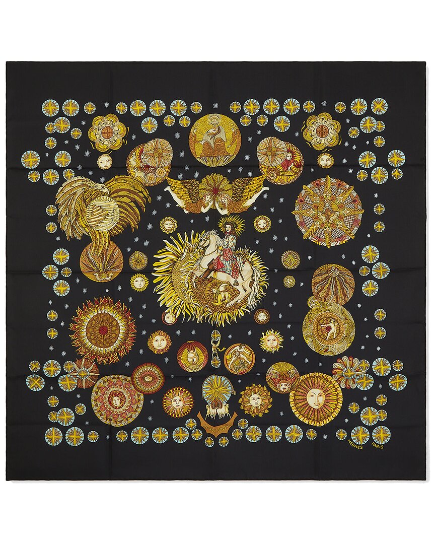 Hermès Le Roy Soleil Annie Faivre Silk Scarf (   )
