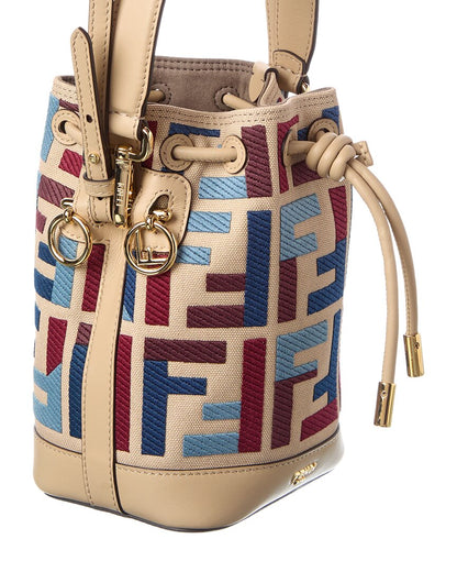 Fendi Mon Tresor Mini Canvas Bucket Bag