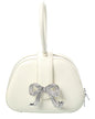 Self-Portrait Leather Top Handle Mini Bag White ONE SIZE
