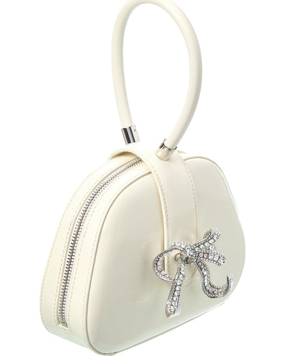 Self-Portrait Leather Top Handle Mini Bag