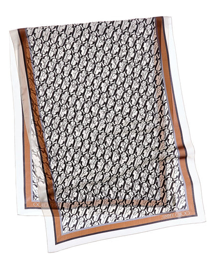 Jimmy Choo Logo Silk Scarf