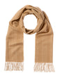 Amicale Cashmere Houndstooth Cashmere Scarf Brown Multi