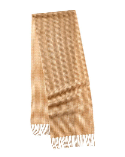 Amicale Cashmere Houndstooth Cashmere Scarf