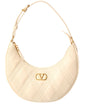 Valentino Vlogo Signature Leather Hobo Bag, White