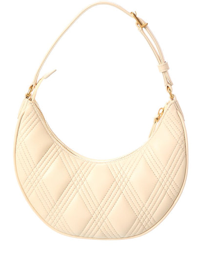 Valentino Vlogo Signature Leather Hobo Bag, White