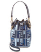 Fendi Mon Tresor Mini Canvas & Leather Bucket Bag
