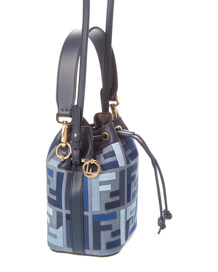 Fendi Mon Tresor Mini Canvas & Leather Bucket Bag