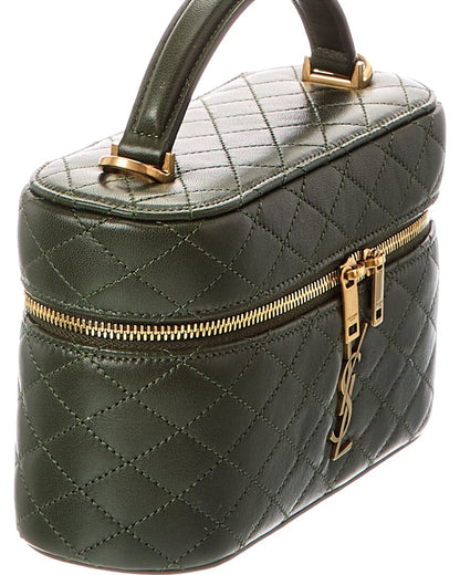 Saint Laurent Gaby Quilted Leather Vanity Bag