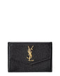 Saint Laurent Uptown Leather Card Case, Black
