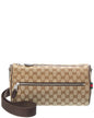Gucci Small Gg Canvas Cylinder Bag