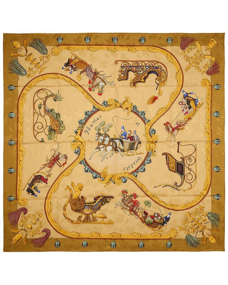 Hermès Plumes Et Grelots Julie Abadie Silk Scarf (   )