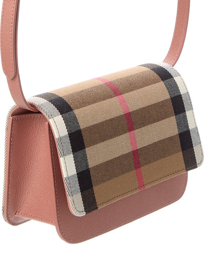Burberry Madison Check Canvas & Leather Crossbody