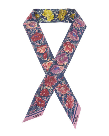 Valentino Apres L Hiver Poppies Silk Scarf