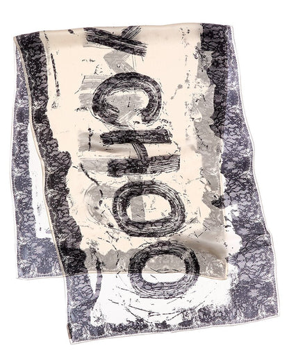 Jimmy Choo Logo Silk Scarf