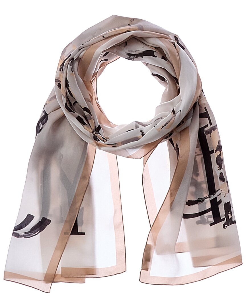 Jimmy Choo Logo Silk Scarf