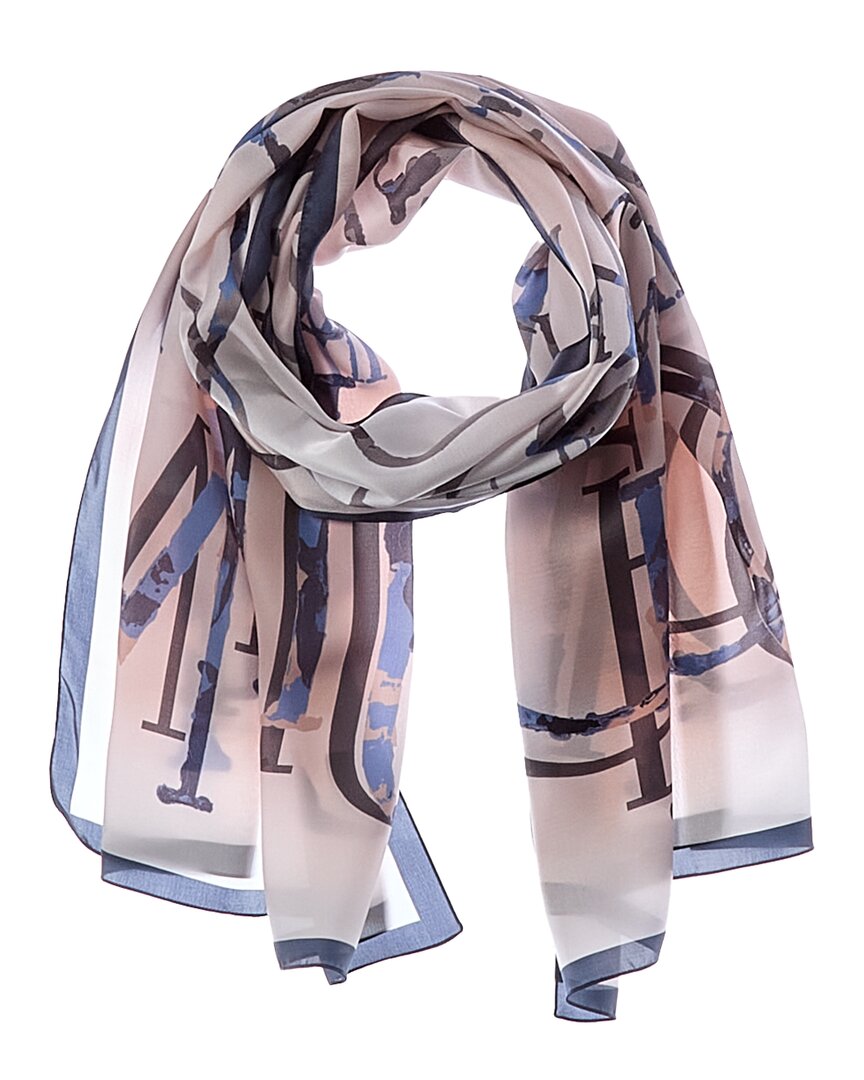 Jimmy Choo Logo Silk Scarf