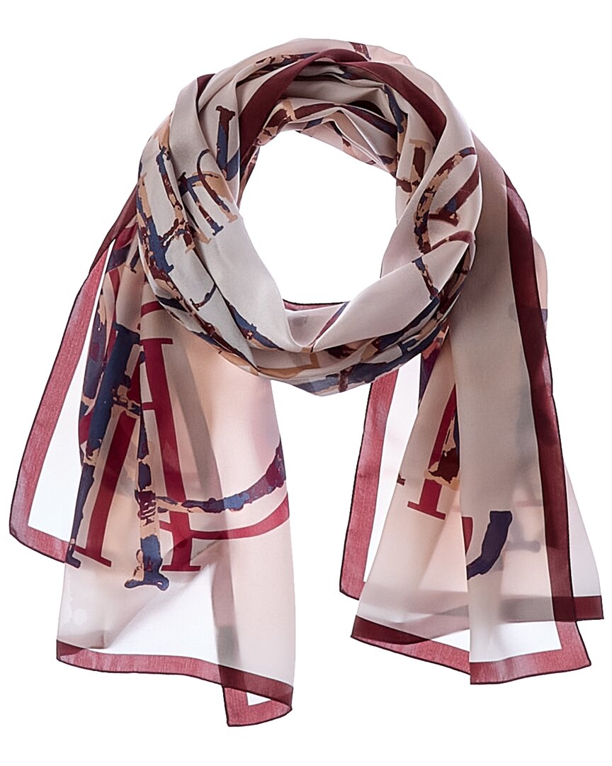 Jimmy Choo Logo Silk Scarf