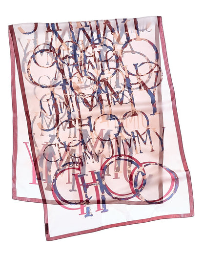 Jimmy Choo Logo Silk Scarf