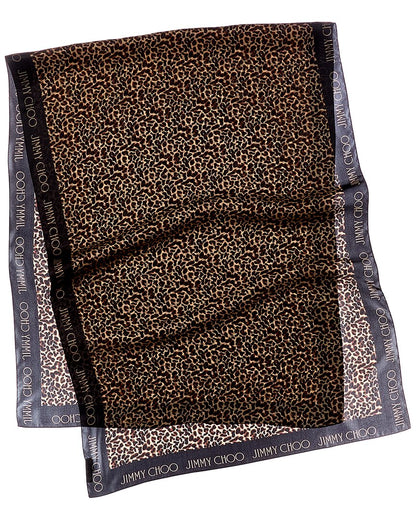 Jimmy Choo Logo Silk Scarf