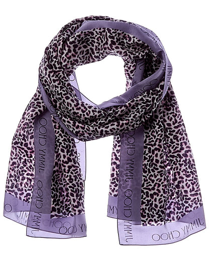 Jimmy Choo Logo Silk Scarf