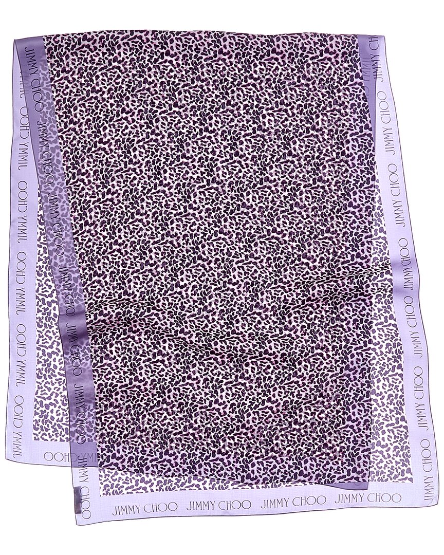 Jimmy Choo Logo Silk Scarf
