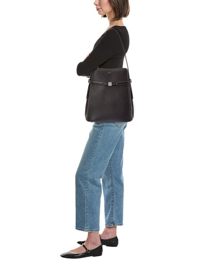 Toteme Belted Leather Bucket Bag
