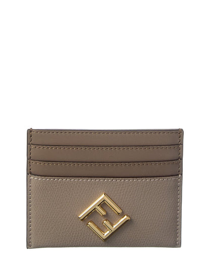 Fendi Ff Diamonds Leather Card Holder