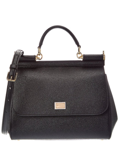 Dolce & Gabbana Sicily Large Leather Satchel