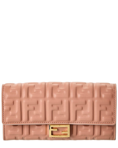 Fendi Baguette Leather Wallet On Chain