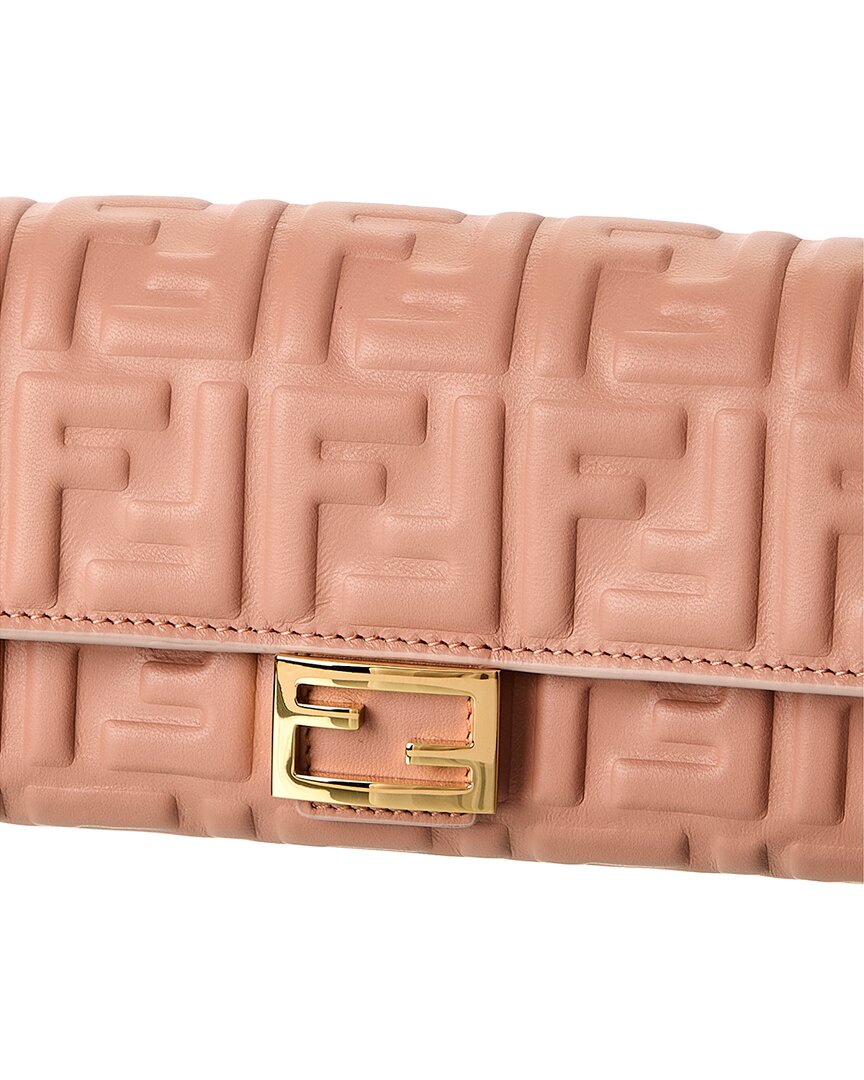 Fendi Baguette Leather Wallet On Chain