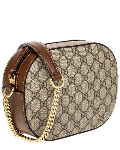 Gucci Gg Supreme Canvas & Leather Camera Bag