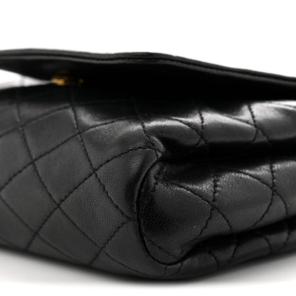 Lambskin Quilted Monogram Mini Nolita Black