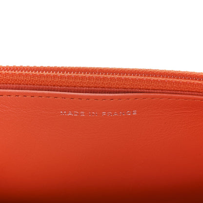 Caviar Quilted Boy Wallet On Chain WOC Orange