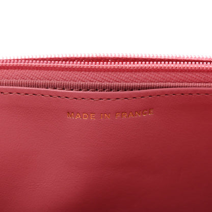 Caviar Quilted Wallet on Chain WOC Pink