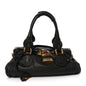 Calfskin Medium Paddington Satchel Black