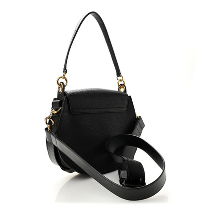 Grained Calfskin Large Tess Bag Black