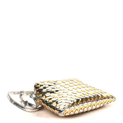 Metallic Lambskin Intrecciato Mini Hop Silver Gold
