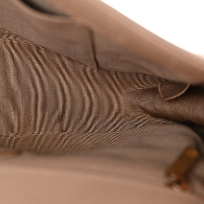 Caviar Quilted New Medium Boy Flap Dark Beige