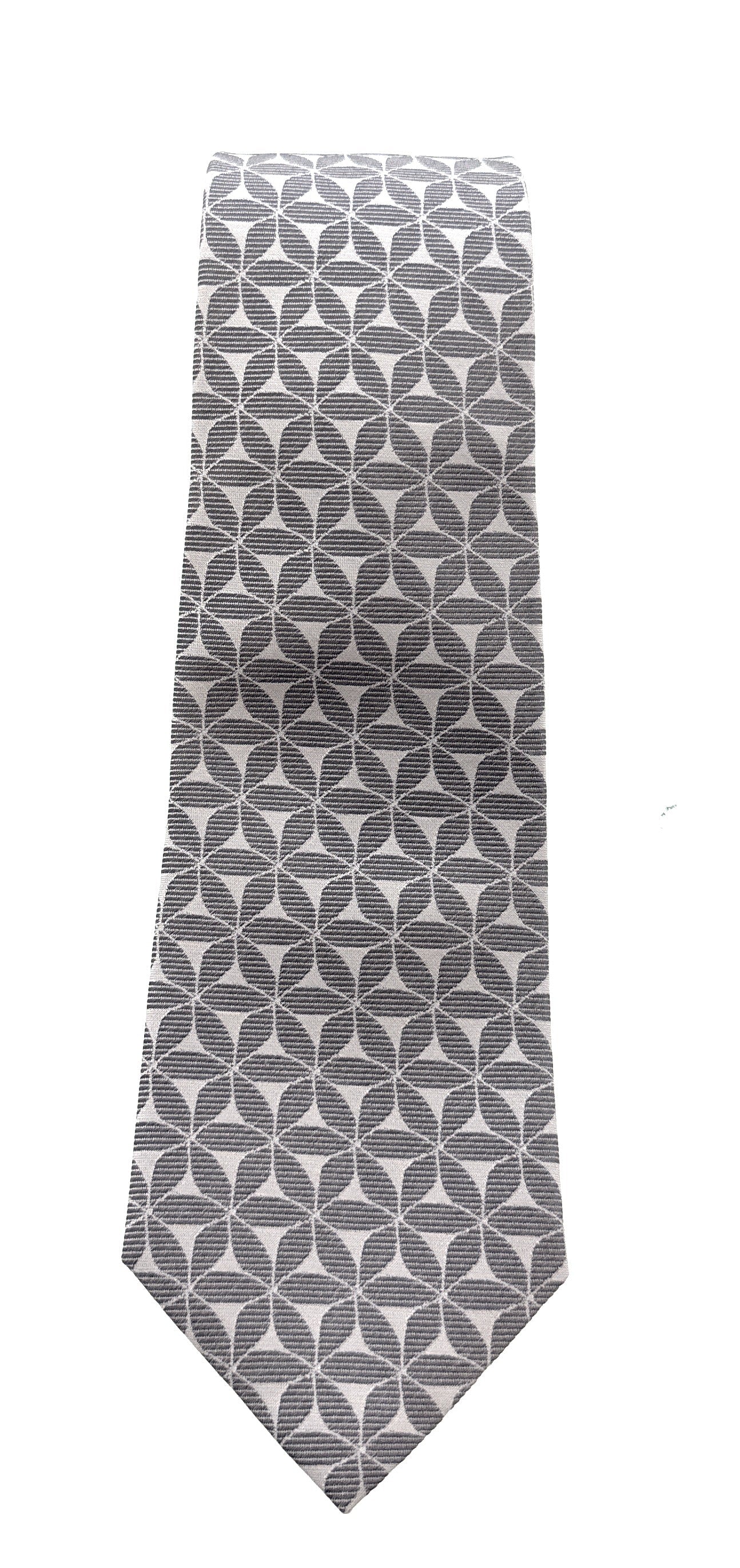 Emporio Armani Mens Grey White Floral Tie – Made in Italy