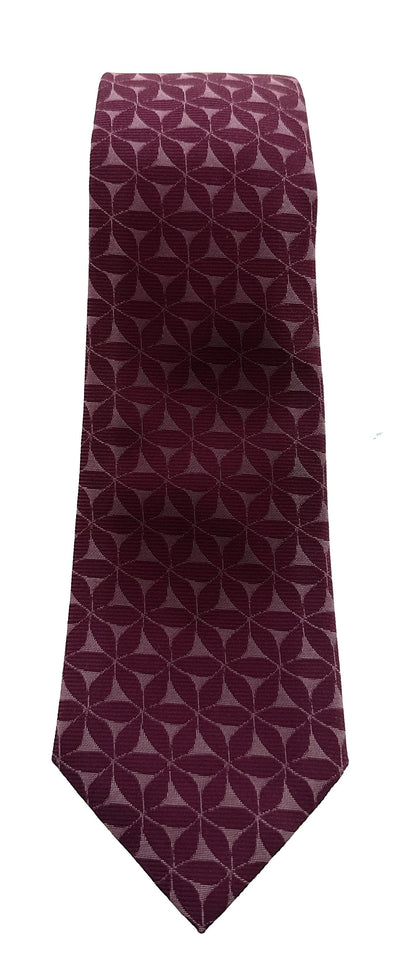 Emporio Armani Blood Red Floral Men's Tie, 3"