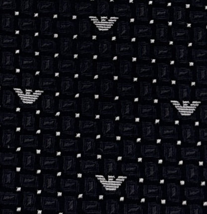 Emporio Armani Iron Grey Armani Logo dotted Men's Tie, 3"