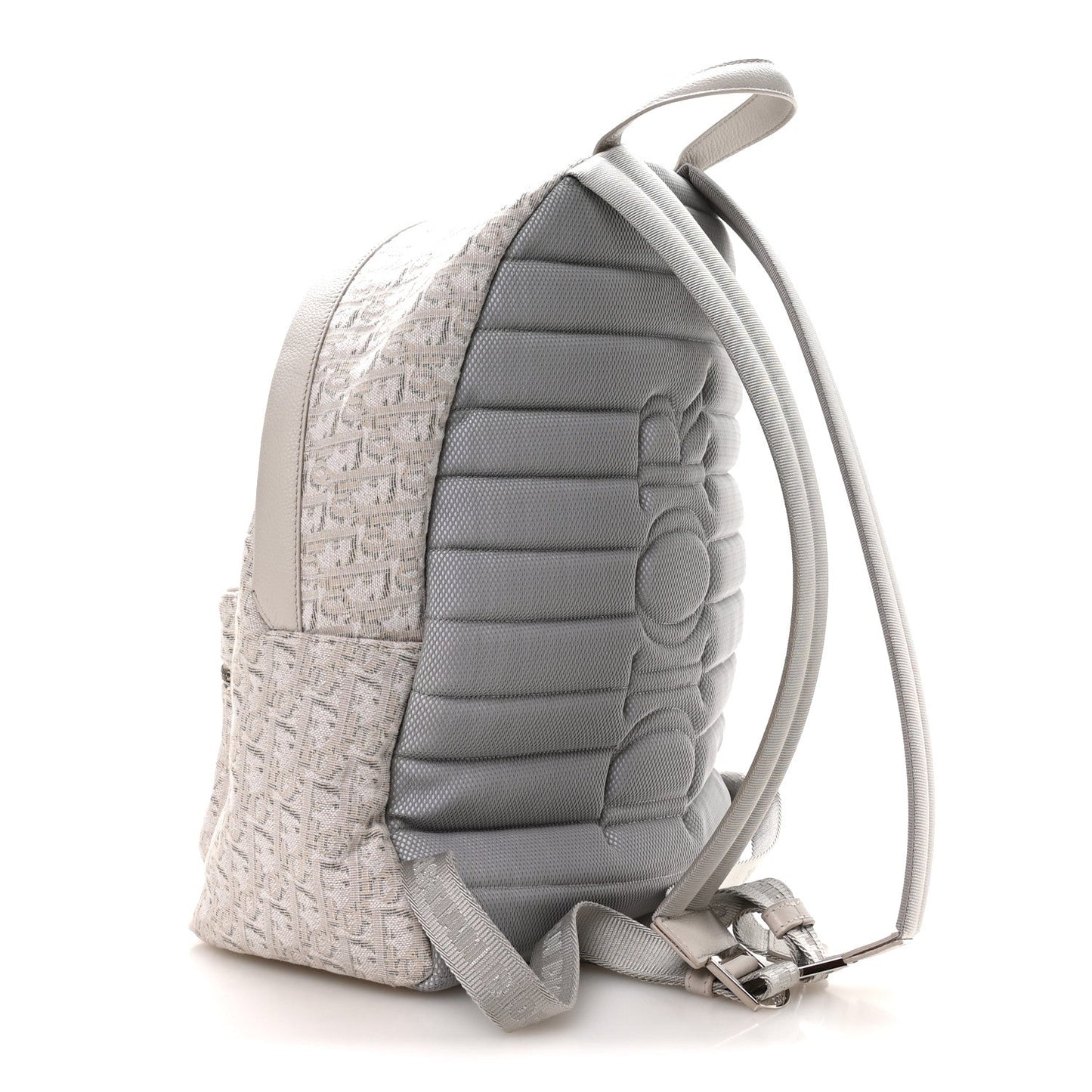 Oblique Calfskin Rider Backpack Beige