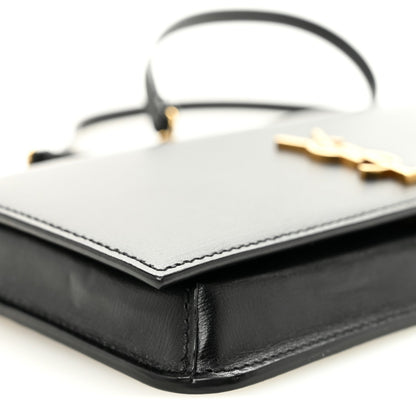 Grained Calfskin Monogram Phone Holder Crossbody Black